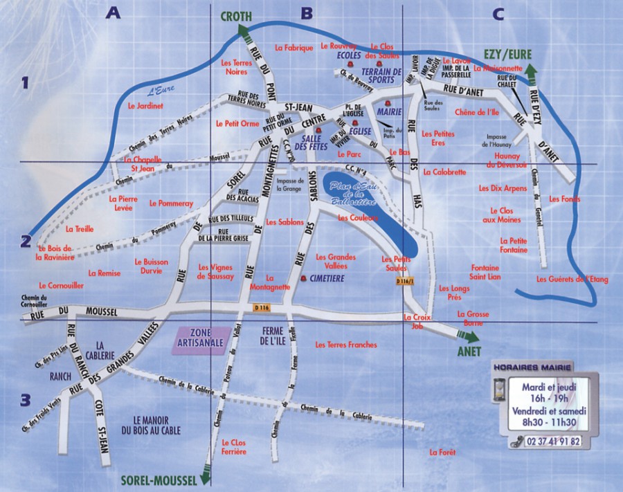 Plan des rues avec clic sur PDF